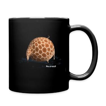Rollin' Wild - Giraffe drinking - Tasse einfarbig - Schwarz - Rechts