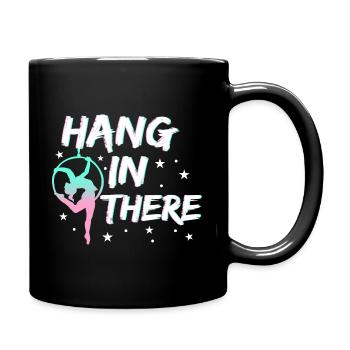Hang In There Aerial Acrobat Circus Artist Ladies - Full Colour Mug - black - Right