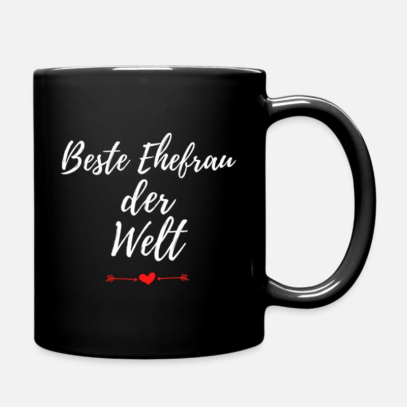 Beste Ehefrau Lieblingsmensch Valentinstag Idee - Tasse einfarbig - Schwarz