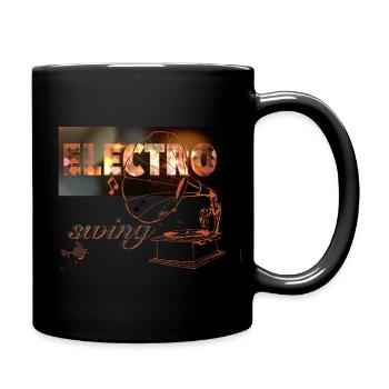 Electro Swing Gramophone - Full Colour Mug - black - Right