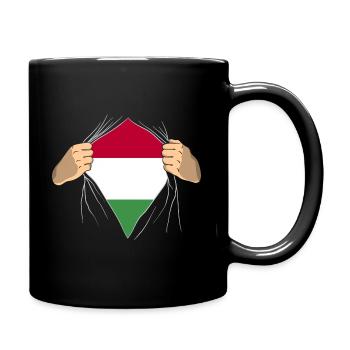 Hongrie Drapeau De l’Union européenne Cadeau - Mug uni - noir - Droite