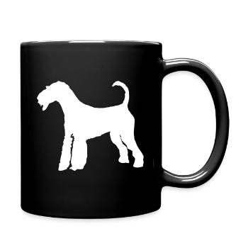 Airedale Terrier Hund - Airedale Terrier - Tasse einfarbig - Schwarz - Rechts