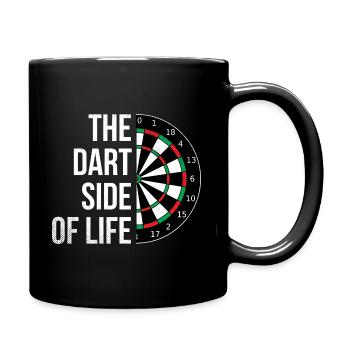 Dart The Dart side of Life Dartscheibe Dartboard - Full Colour Mug - black - Right