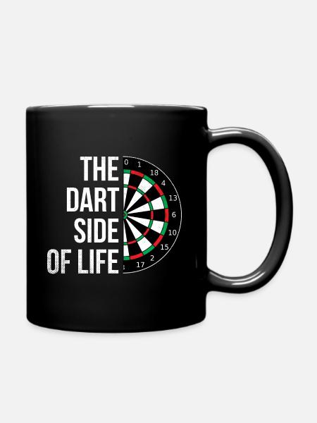 Dart The Dart side of Life Dartscheibe Dartboard - Tasse einfarbig - Schwarz