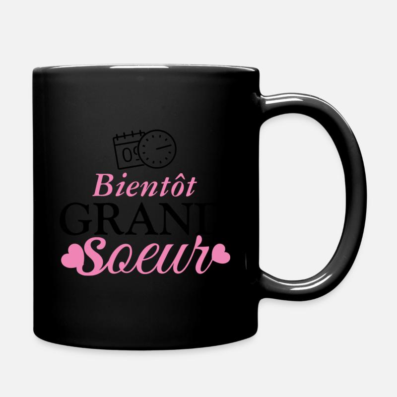 Bientôt grande soeur, Future grande soeur - Mug uni - noir