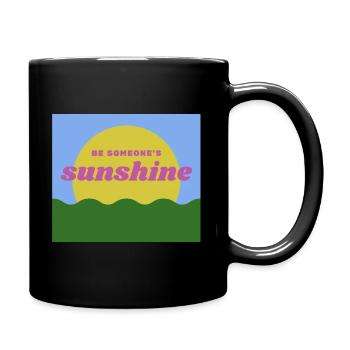 Soleil - Mug uni - noir - Droite