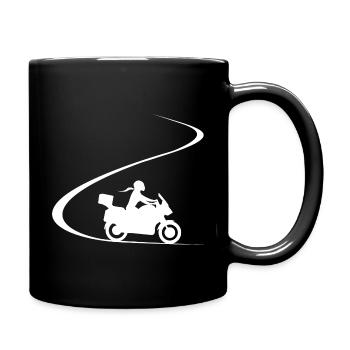 Motocycliste Virage Bikerin Reiseenduro Tourer - Mug uni - noir - Droite