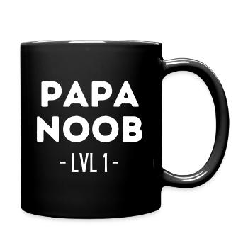 Papa noob lvl 1 fête des pères cadeau geek - Mug uni - noir - Droite