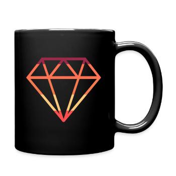 Diamant - Tasse einfarbig - Schwarz - Rechts