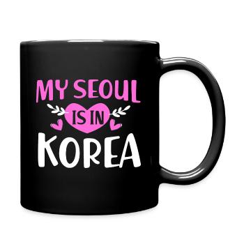 Corée Séoul - Mug uni - noir - Droite