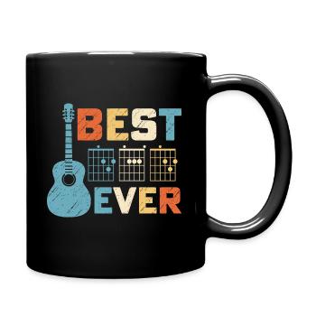 Best Dad Ever Guitar Music Notes Chords Father Day - Tasse einfarbig - Schwarz - Rechts