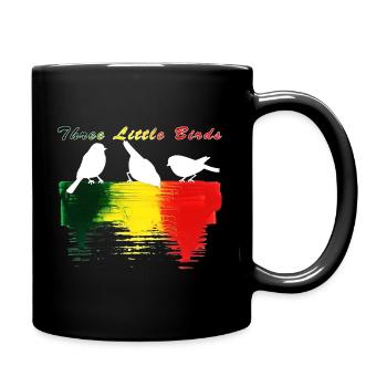 Three Little Birds Afrika Musik Reggae Rasta - Tasse einfarbig - Schwarz - Rechts