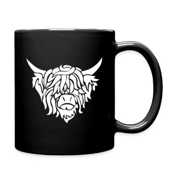 Vache Cadeau écossais De hautes terres - Mug uni - noir - Droite