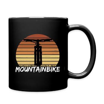Mountain Biker / MTB Downhill Fahrrad geschenk - Tasse einfarbig - Schwarz - Rechts