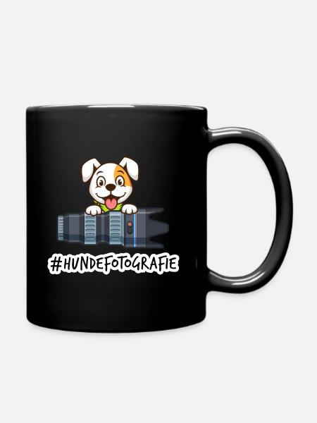 Süßer Hund mit Objektiv - Hundefotografie - Tasse einfarbig - Schwarz