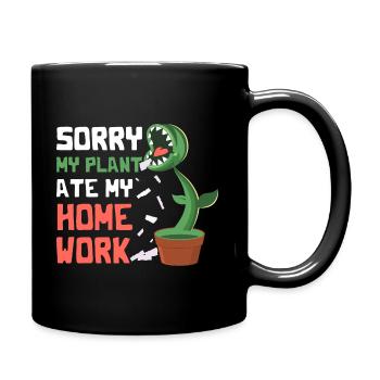 My Plant Ate My Homework Venus Flytrat Funny - Full Colour Mug - black - Right