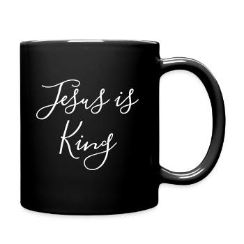 Jésus est roi - Citations chrétiennes - Mug uni - noir - Droite