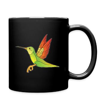 Fingerkries reingeschaut Vogel für Vogel-Fans - Tasse einfarbig - Schwarz - Rechts