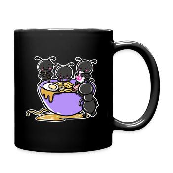 Süße Ameisen essen Ramen Suppe - Tasse einfarbig - Schwarz - Rechts
