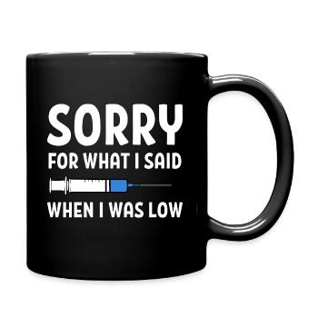 Diabetes Diabetic Insulin - Full Colour Mug - black - Right
