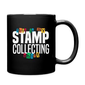 Stamps collect stamp collection - Full Colour Mug - black - Right