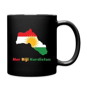 Her biji Kurdistan Kurdisch Geschenk Heimat - Tasse einfarbig - Schwarz - Rechts
