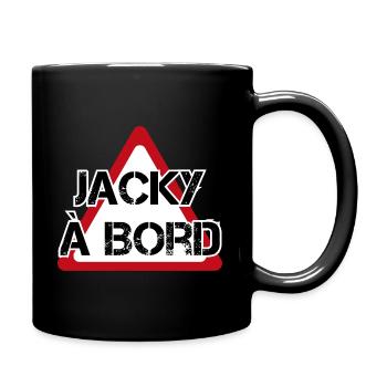 jacky à bord sticker voiture gros tuning - Mug uni - noir - Droite