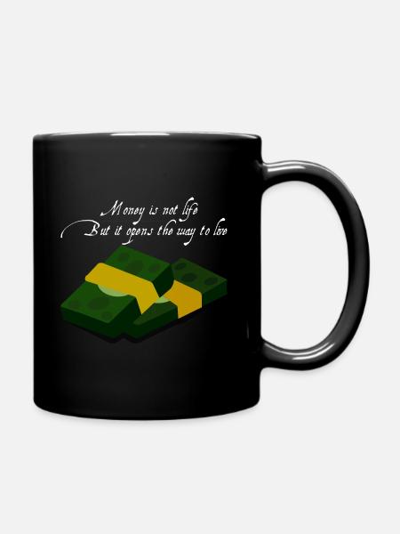 l'argent n'est pas la vie - Mug uni - noir