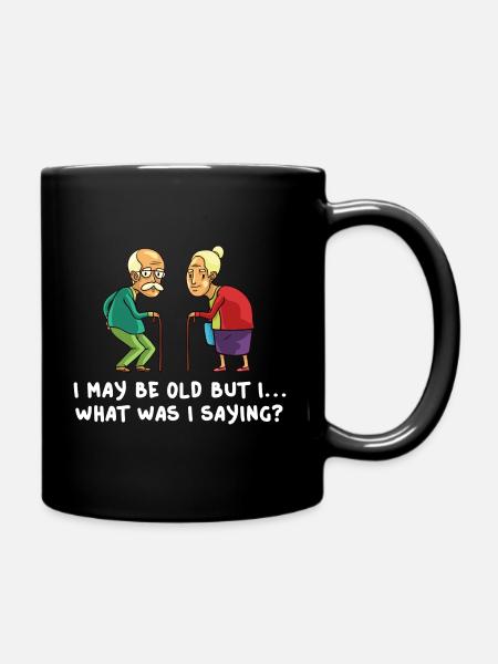 Old People Seniors Pensioner Joke Funny Age - Full Colour Mug - black
