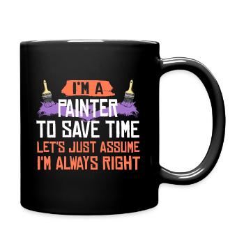 Peintre Brosse Peinture Peintre Artiste peintre - Mug uni - noir - Droite