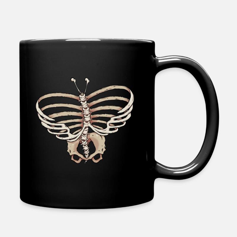 Butterfly Skeleton - Full Colour Mug - black