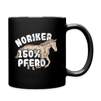 Pferd Pferde - Tasse einfarbig - Schwarz - Rechts