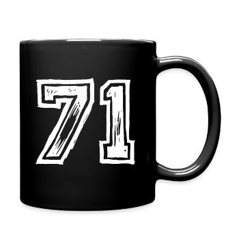 71 nombre de maillots - Mug uni - noir - Droite