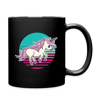 Unicorn Einhorn Pferd Fabelwesen Unicorns - Tasse einfarbig - Schwarz - Rechts