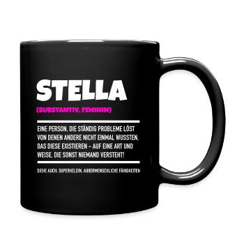 Stella ist mein Name - Tasse einfarbig - Schwarz - Rechts