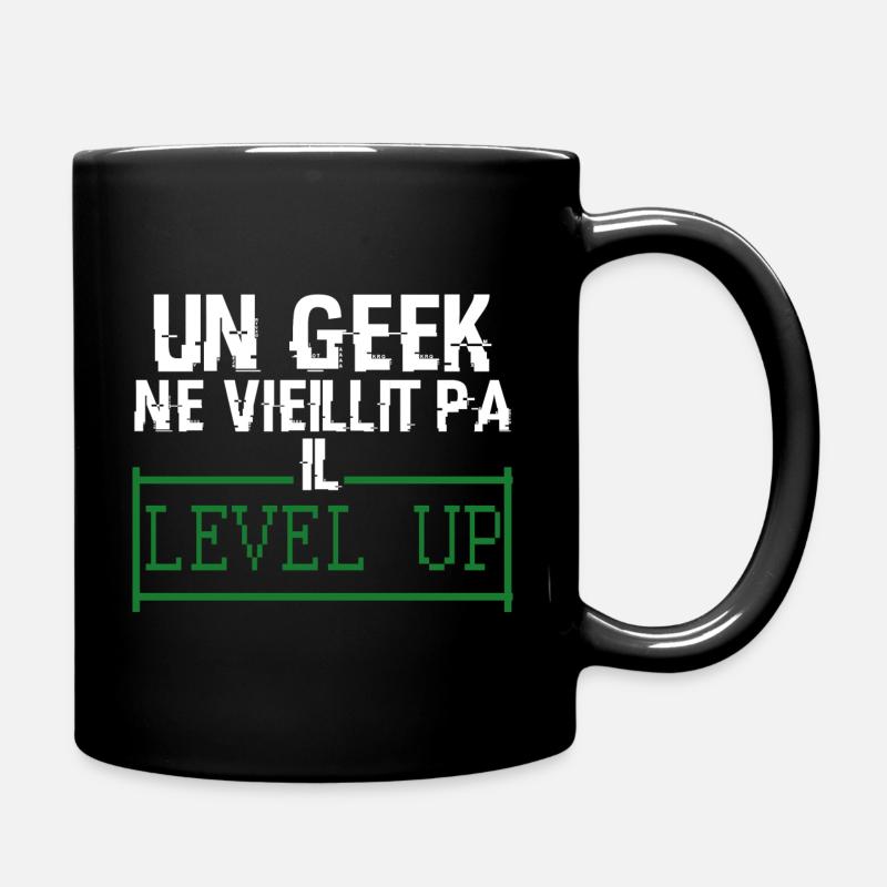 t shirt Geek - Mug uni - noir
