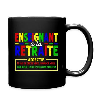 Prof retraite humour cadeau enseignant - Mug uni - noir - Droite