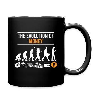 Crypto BTC Bitcoin The Evolution Of Money - Tasse einfarbig - Schwarz - Rechts