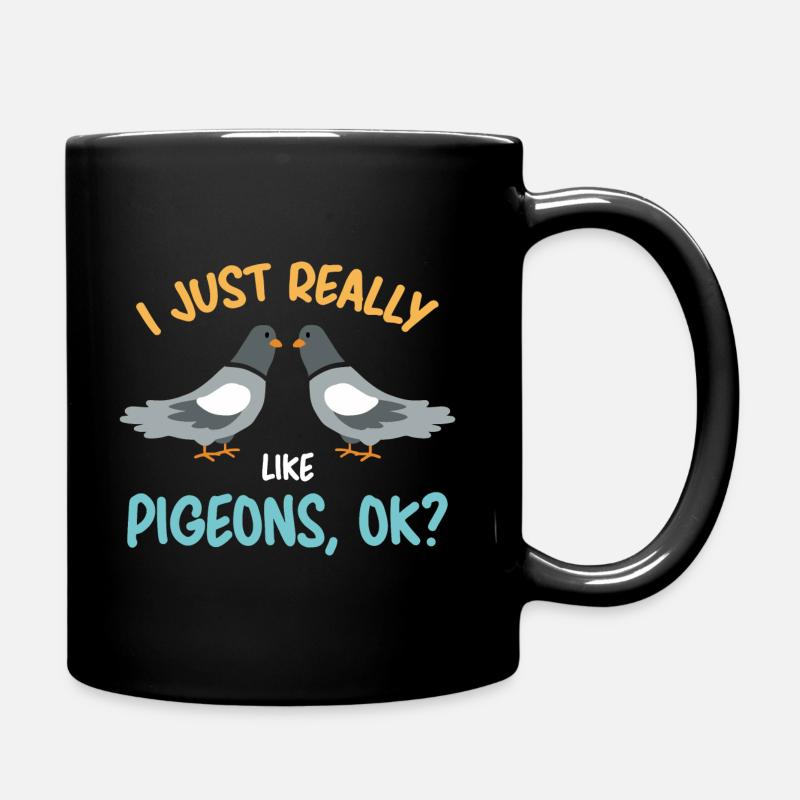 Pigeons Tauben Taubenliebhaber Geschenk - Tasse einfarbig - Schwarz