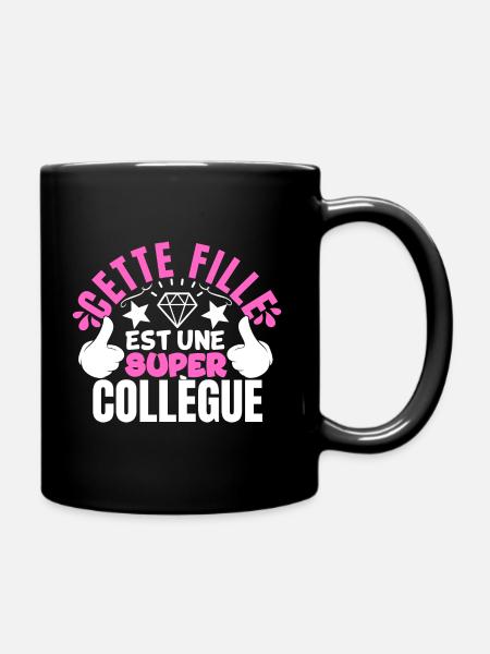Cette fille est une super collègue, cadeau travail - Mug uni - noir