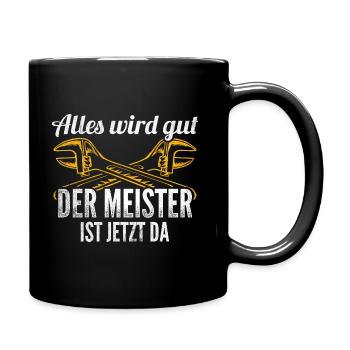Anlagenmechaniker Geschenkidee - Tasse einfarbig - Schwarz - Rechts