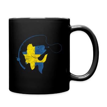 Pêche Tour Suède Canne à pêche - Mug uni - noir - Droite