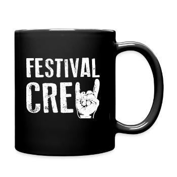 FESTIVAL CREW Party Musik Feier - Tasse einfarbig - Schwarz - Rechts