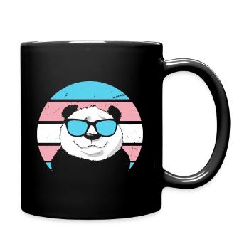 Transgender Panda - Tasse einfarbig - Schwarz - Rechts