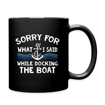 Le bateau - Mug uni - noir - Droite