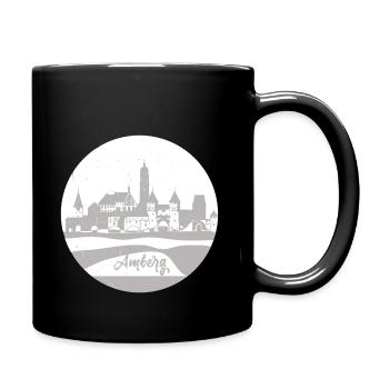 amberg,skyline,grey,circle,silhouette - Full Colour Mug - black - Right