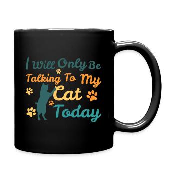 amoureux des chats - Mug uni - noir - Droite