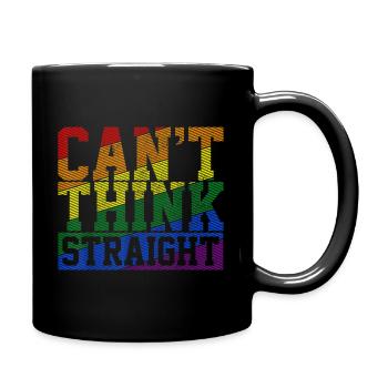Straight Love Parade Pride Gender Regenbogen CSD - Tasse einfarbig - Schwarz - Rechts