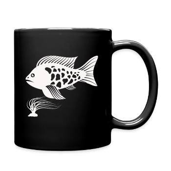 Fisch Aquarium Meerestier Klima Umweltschutz - Tasse einfarbig - Schwarz - Rechts