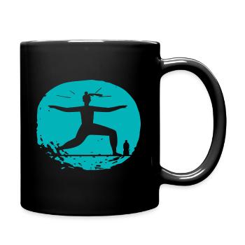 Yoga - Relax - Quality of Life - Full Colour Mug - black - Right